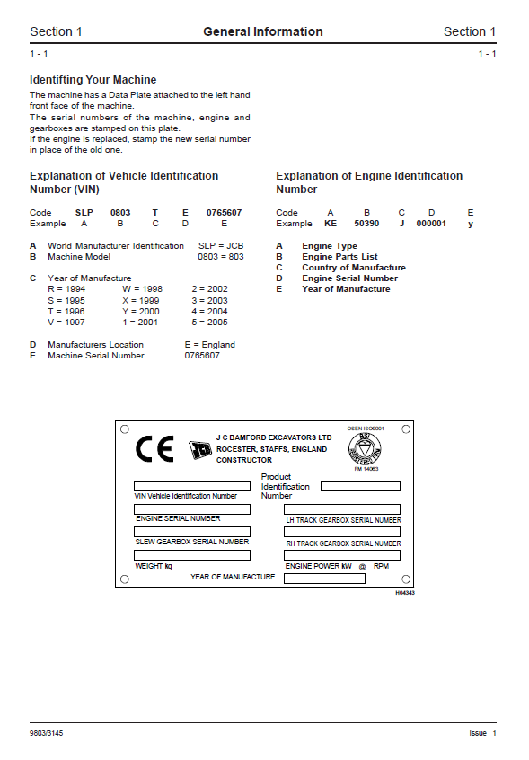 JCB 802.7 803 804 (Plus & Super) Service & Maintenance PDF