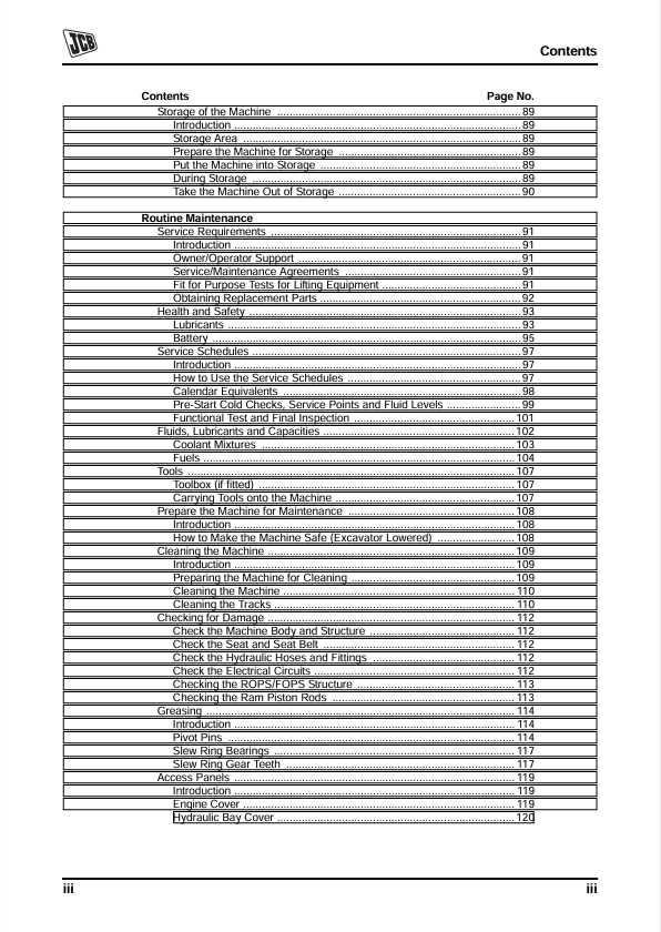JCB 8040, 8045, 8050 & 8055 ZTS/RTS Operator Manual PDF
