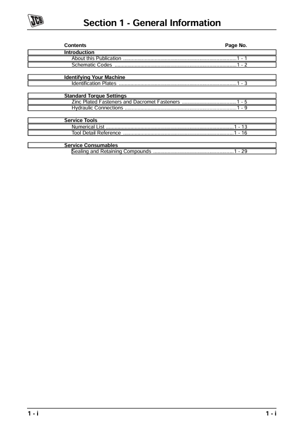 JCB 8056 Service and Maintenance Manual PDF