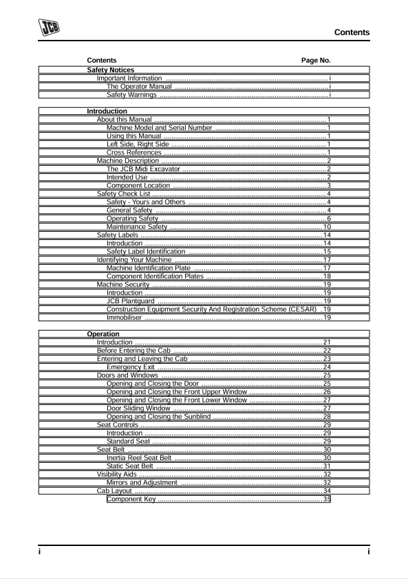 JCB 8085 ZTS Operator Manual Download