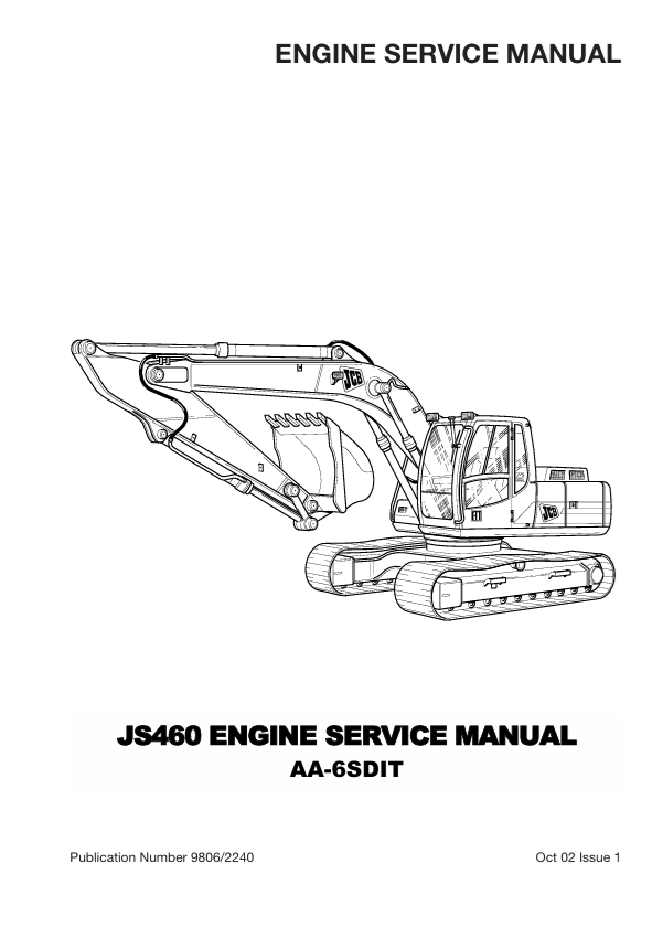 JCB AA-6SDIT JS460 Engine Service Manual PDF