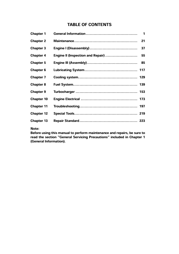 JCB AA-6SDIT JS460 Engine Troubleshooting and Repair Guide