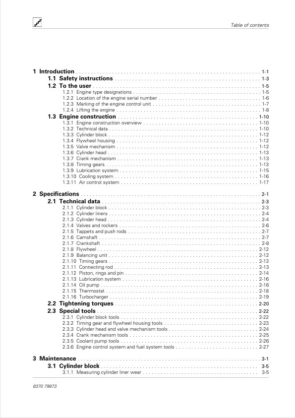 JCB AGCO POWER AWF Engine Workshop Service Manual