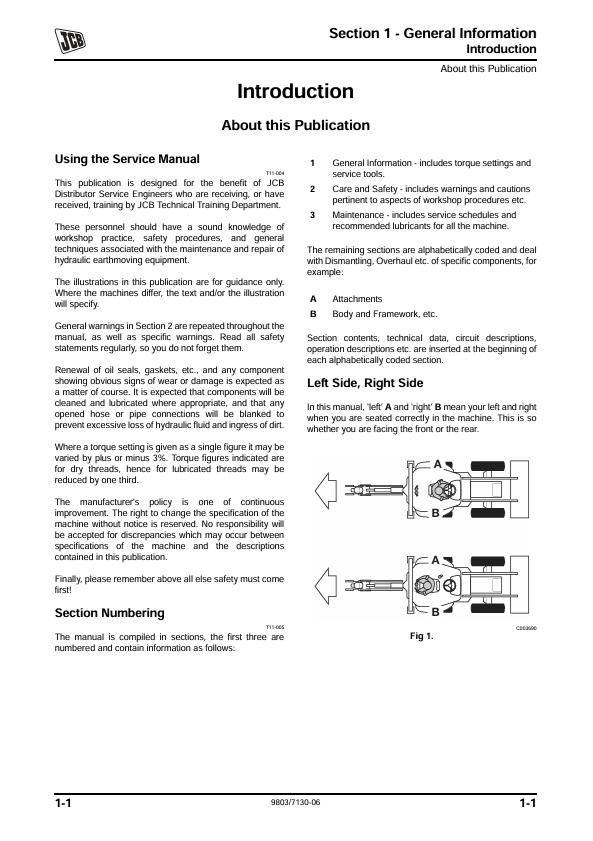 JCB Backhoe Loader Service Manual PDF – Repair & Workshop Guide