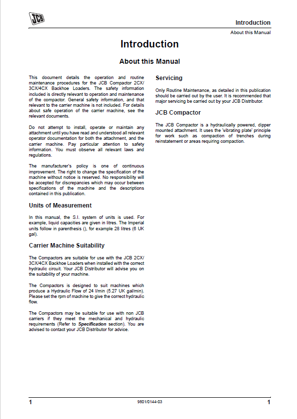 JCB Compactor Operator Guide: Safety and Operation Manual