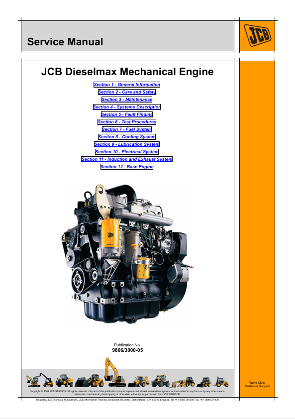 JCB Dieselmax Mechanical Engine Service Manual PDF