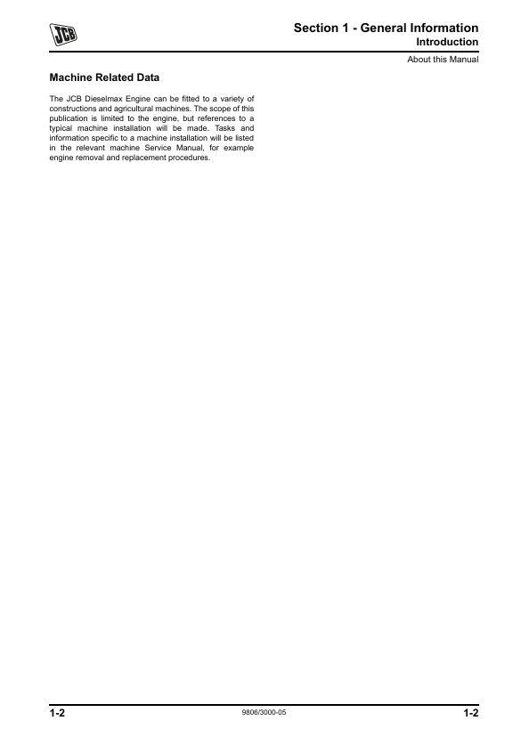 JCB Dieselmax Mechanical Engine Service Manual PDF Download