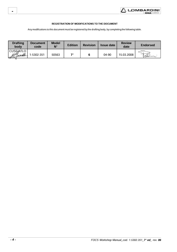 JCB FOCS Engine Series Maintenance and Workshop Guide