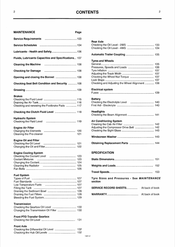 JCB Fastrac 1115S 1125 1135 Operating Handbook Manual PDF