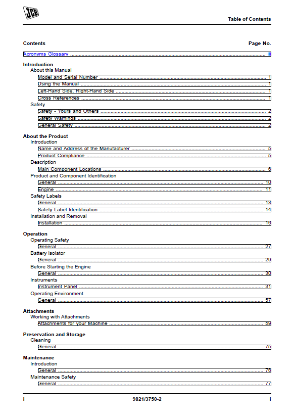JCB G165, G200, G220 Series Generator User & Safety Guide
