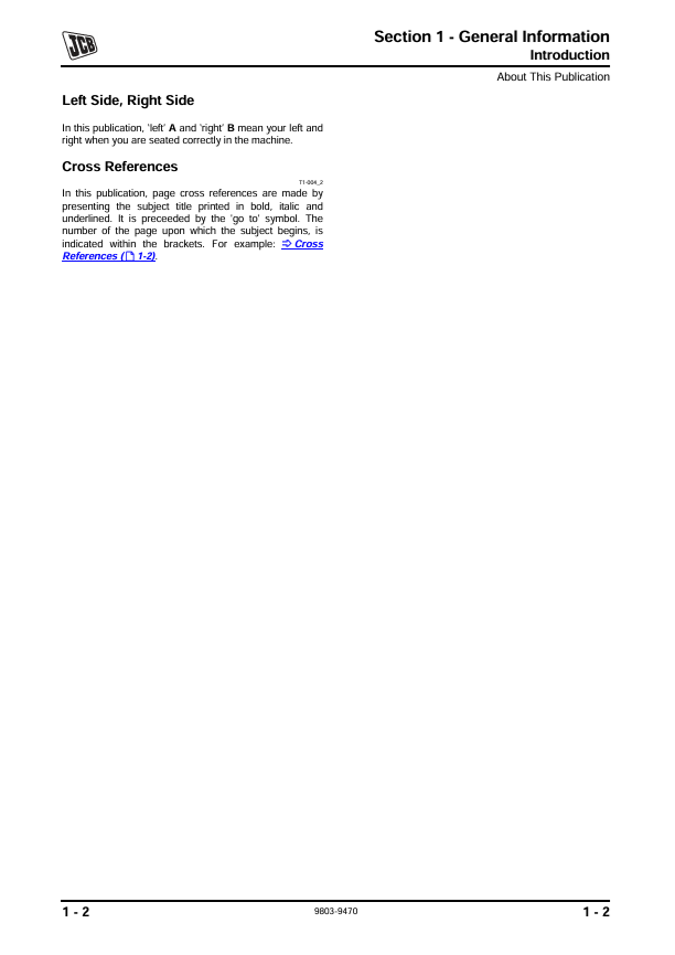 JCB General Information Service Guide PDF for Repair and Maintenance