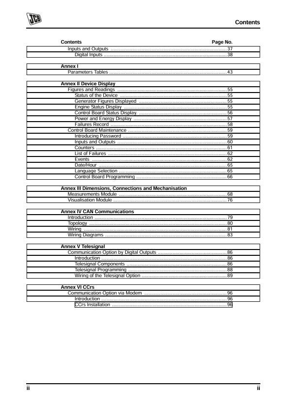 JCB Generator Electrical Control System Service Manual PDF