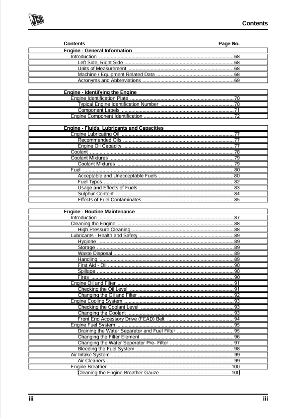 JCB Generator Set G50R-G120QX Complete Operator Manual PDF