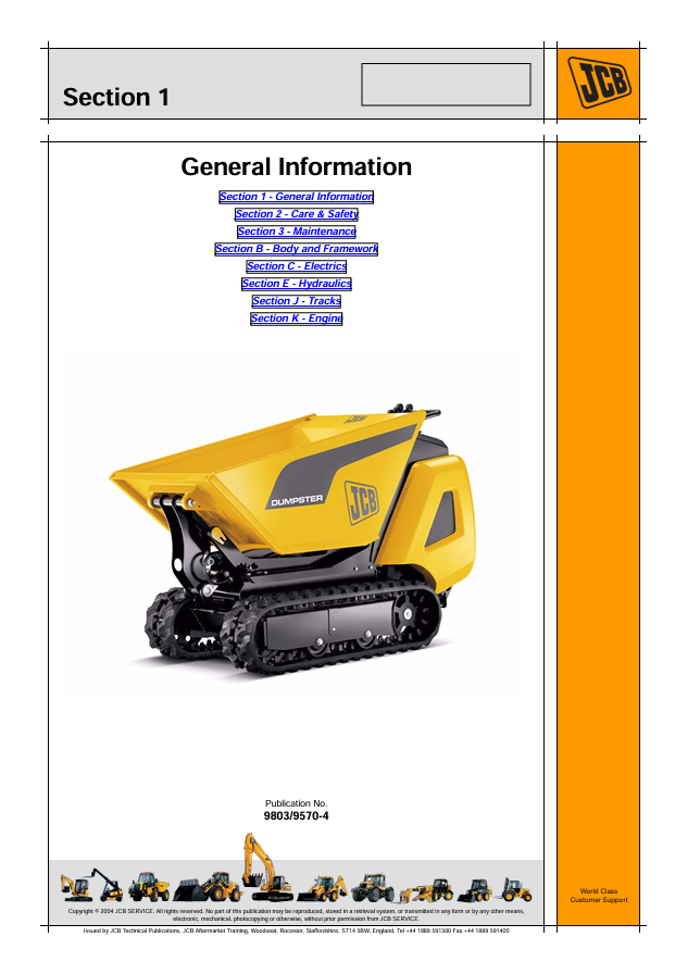JCB HTD5 Repair and Maintenance Manual PDF