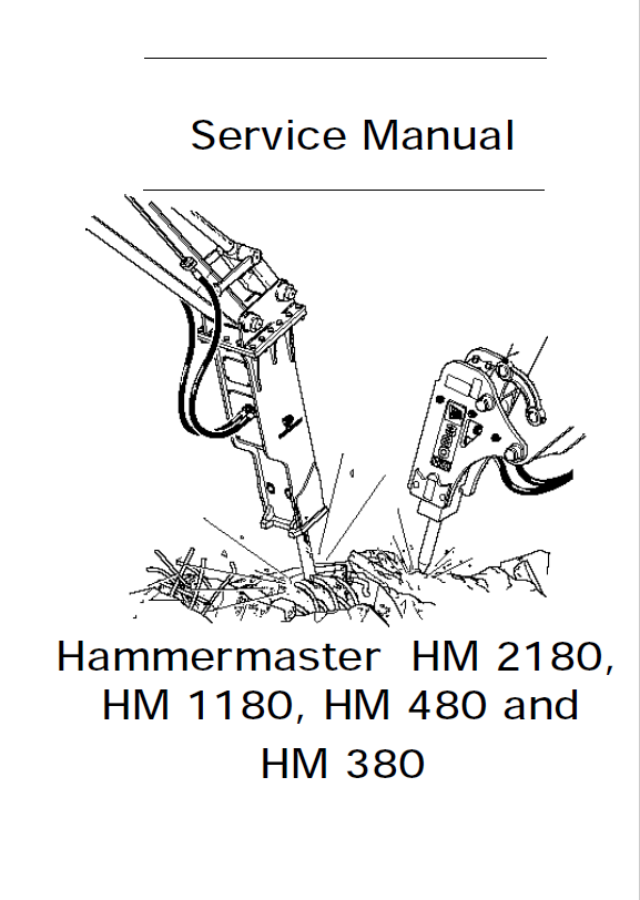 JCB Hammermaster HM 2180, 1180, 480, 380 Service Manual PDF