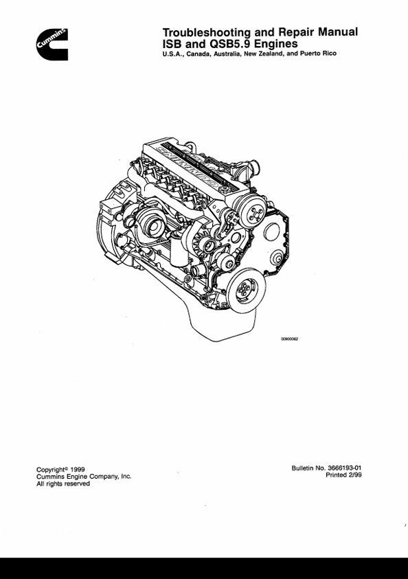 JCB ISB & QSB5.9 Engine Service and Repair Manual PDF Download