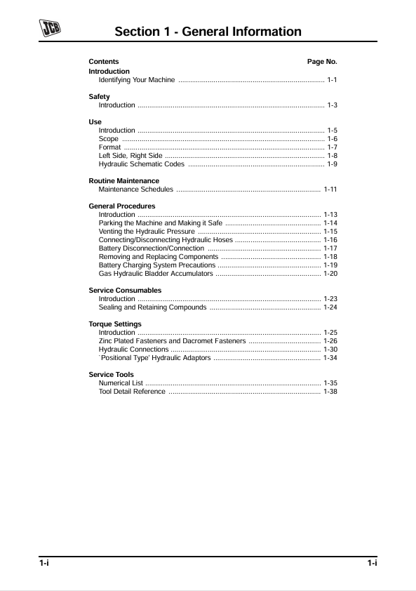 JCB JS100 Series Workshop Service Manual – T4i PDF