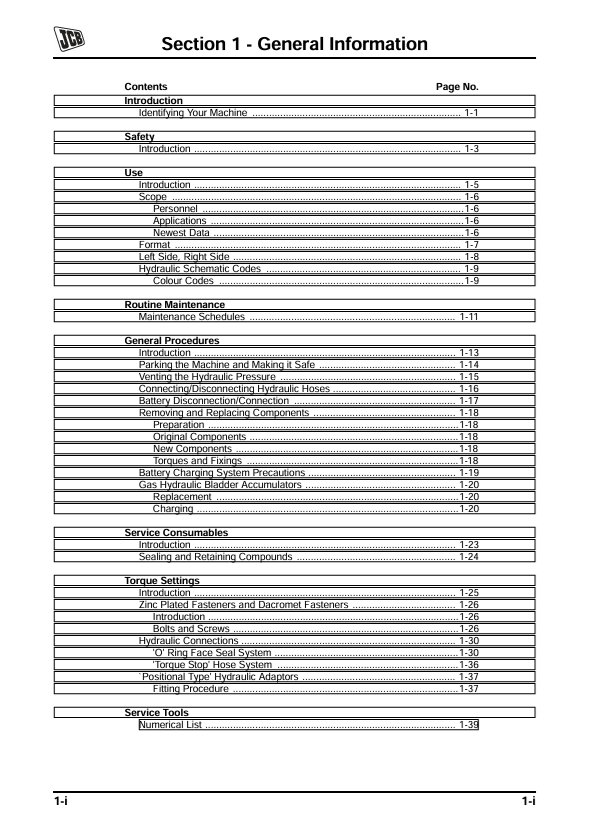 JCB JS200W Tier 2 and Tier 4i Engine Service Manual PDF