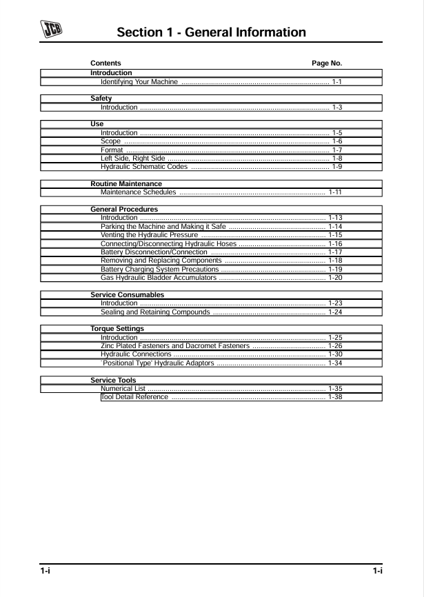 JCB JS300–JS370 Tracked Excavator Workshop Manual PDF