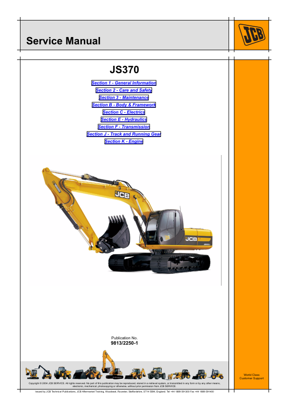 JCB JS370 Service Manual PDF Download