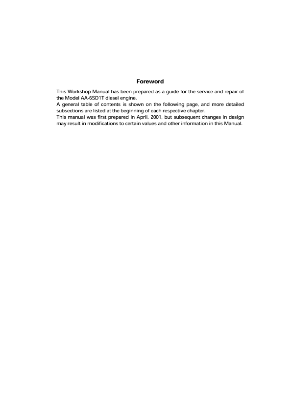 JCB JS460 AA-6SDIT Engine Repair and Workshop Manual PDF