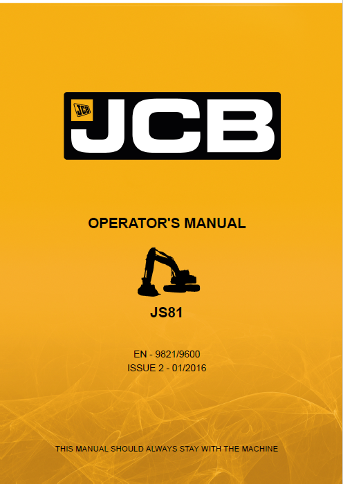 JCB JS81 Operator Manual PDF: Complete Guide & Download