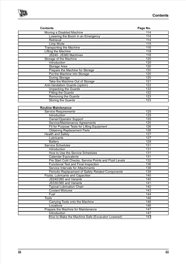 JCB JS Auto Range Excavator Operator Manual PDF – Tier 4 Isuzu Engine