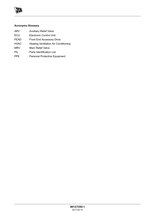 JCB JS Series Excavator Service and Maintenance Manual PDF