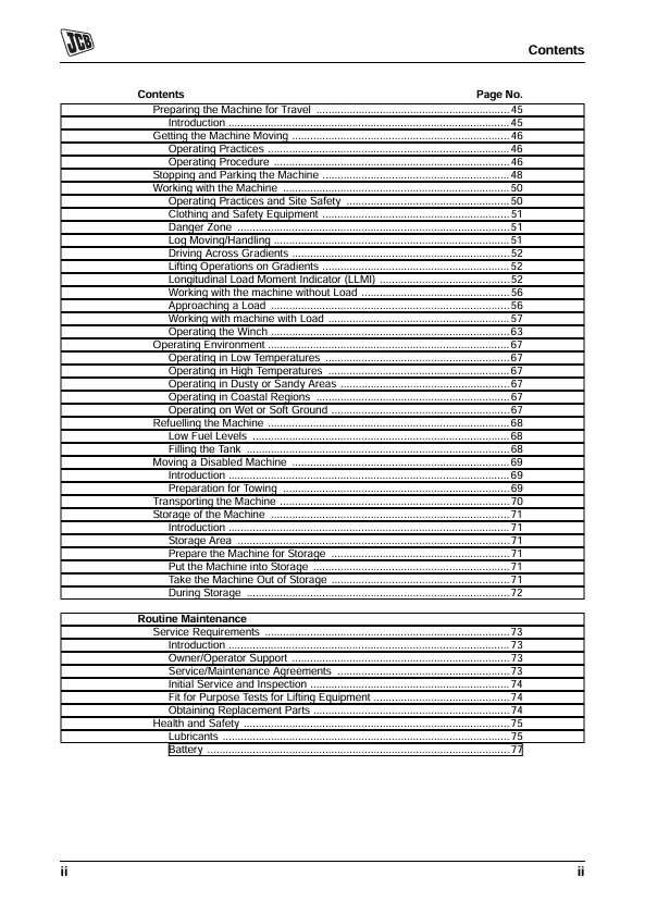 JCB Liftall 1202 1253 1553 1554 Operating Manual PDF