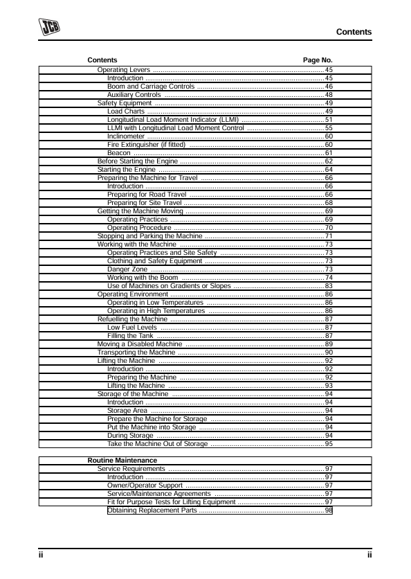 JCB Loadall 515-40 Operator Manual 