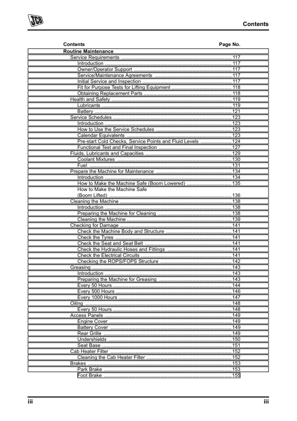 JCB Loadall 524-50 / 527-55 Operating Manual PDF