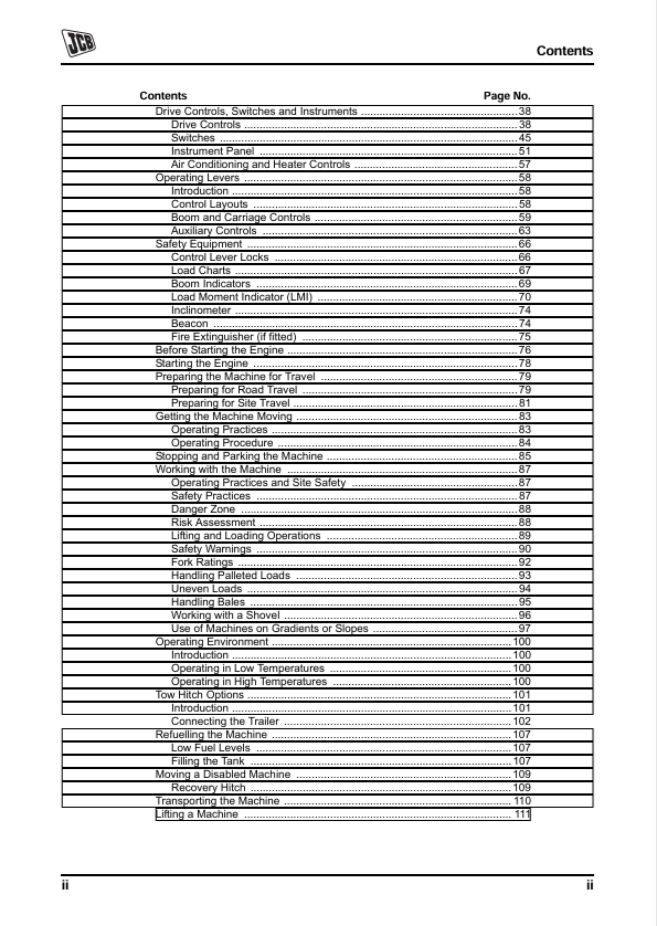 JCB Loadall 526-56 Operating & Maintenance Manual PDF