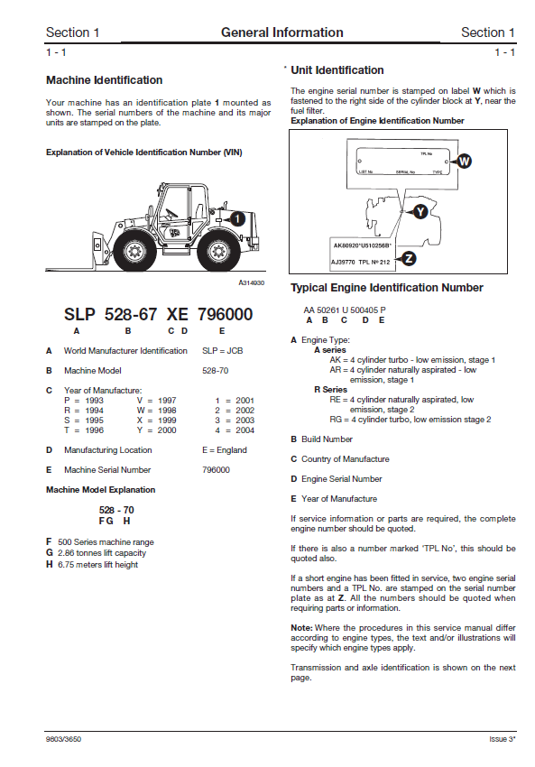 JCB Loadall 528-70 & 528S PDF Service, Maintenance & Repair Manual