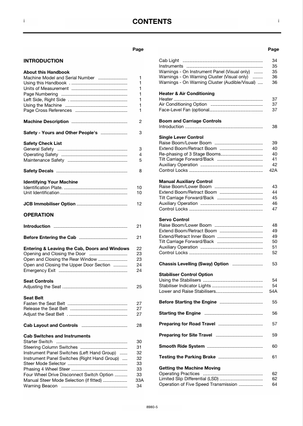 JCB Loadall Series II Manual PDF – Operator Guide