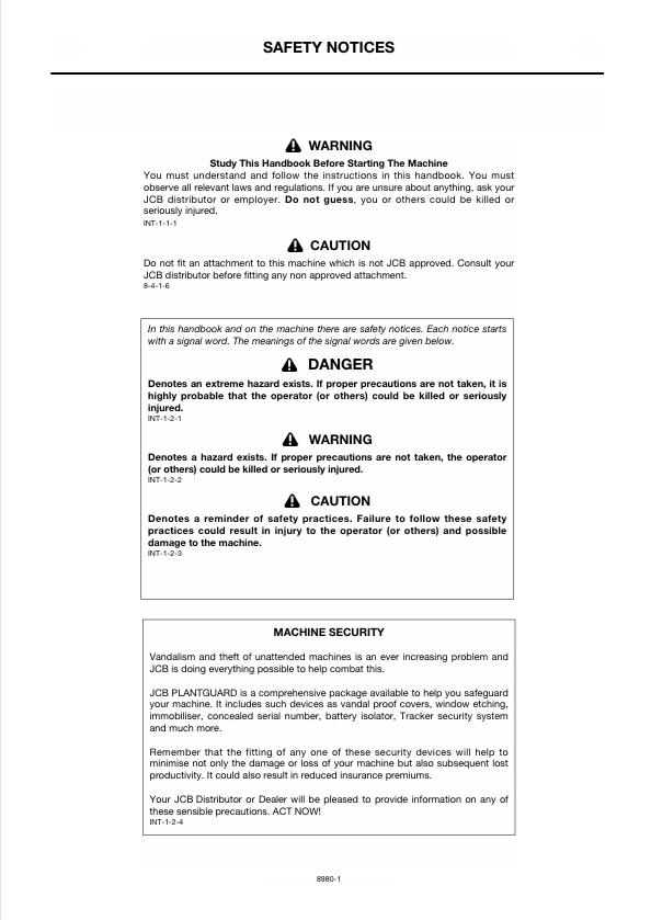 JCB Loadall Series II Telehandler Operator Manual