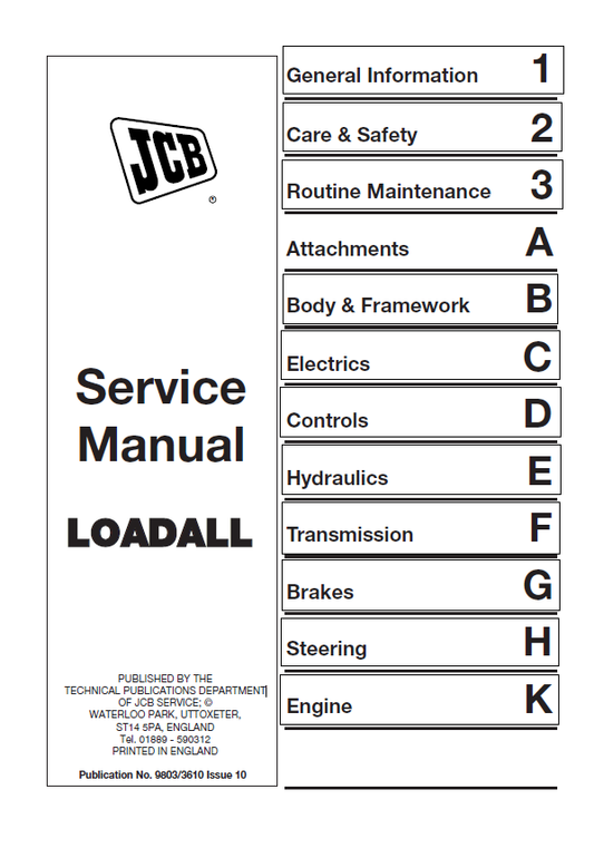 JCB Loadall Service Manual PDF | Complete Workshop & Repair Guide