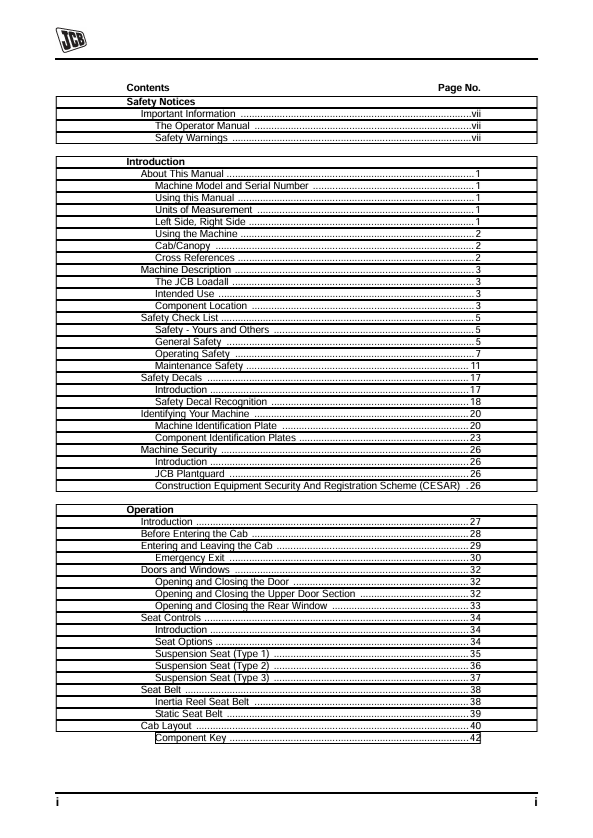 JCB Loadall Tier 3 Side Engine Manual PDF Download