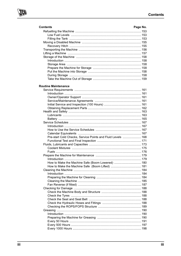 JCB MC05 MC06 Loadall Service & Operator Manual PDF