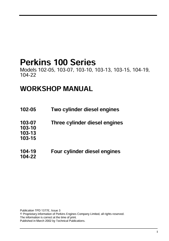 JCB Perkins 100 Series Workshop Manual PDF Download