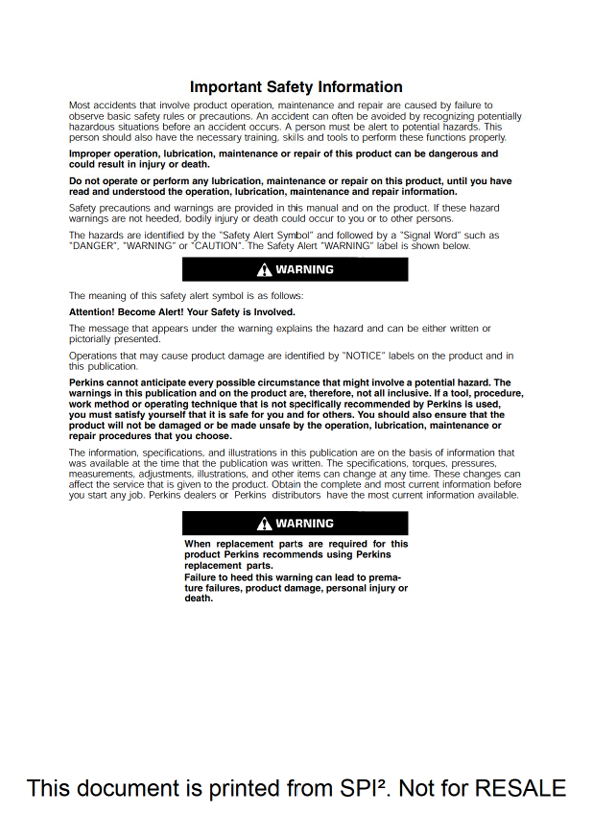 JCB Perkins 402D, 403D & 404D Industrial Engine Service Manual