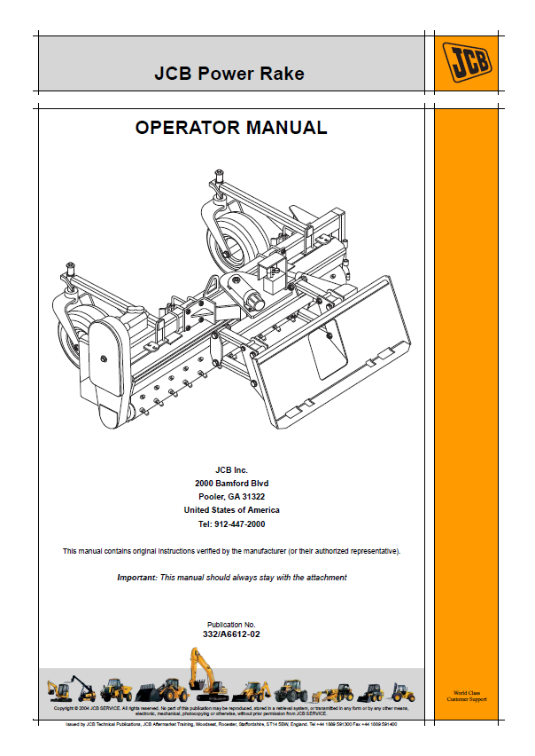 JCB Power Rake Operator Manual PDF: Official Guide & Download