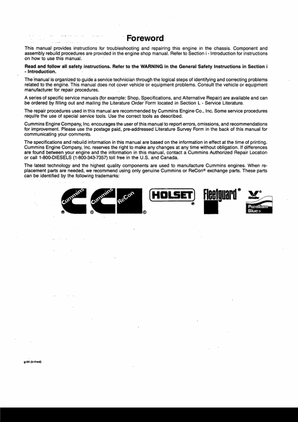 JCB QSB5.9 Engine Troubleshooting, Maintenance and Repair Guide