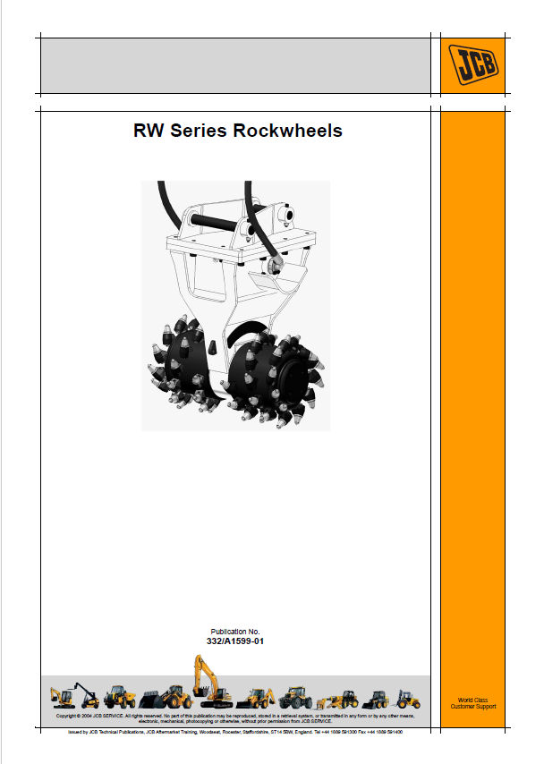 JCB RW Series Rockwheel Operator Manual PDF Download