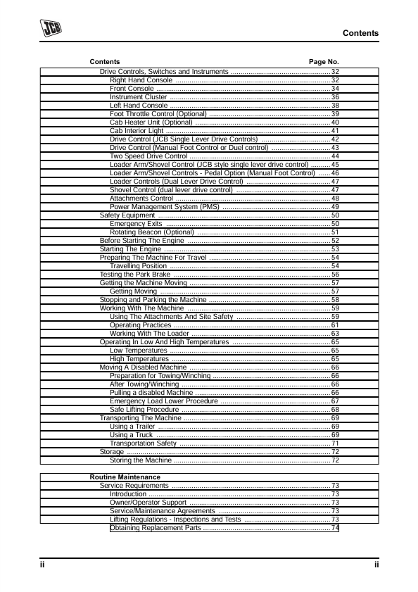 JCB Robot 190, 190HF, 190T, 190THF & 1110 Manual PDF