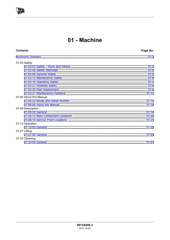 JCB S-Series MEWP Service and Repair Manual PDF Download