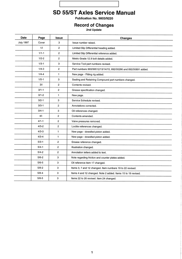 JCB SD 55/ST Axle Maintenance: Inspection, Oil & Troubleshooting