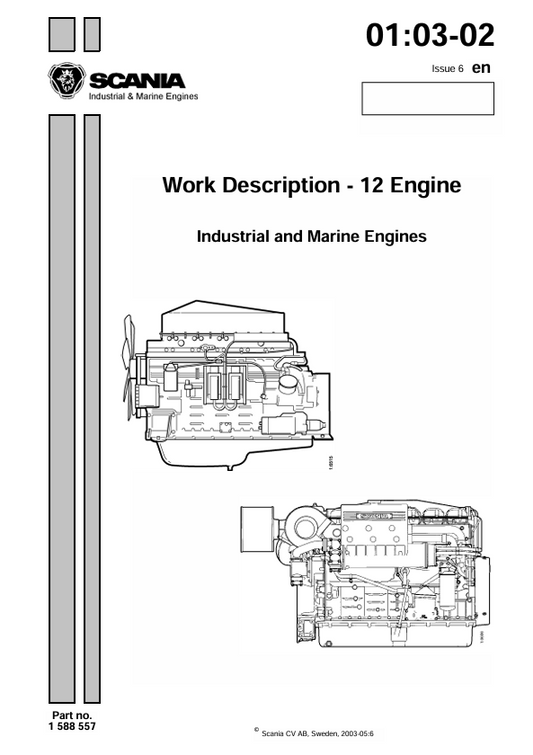 JCB Scania 12-Litre Industrial and Marine Engine Work Description