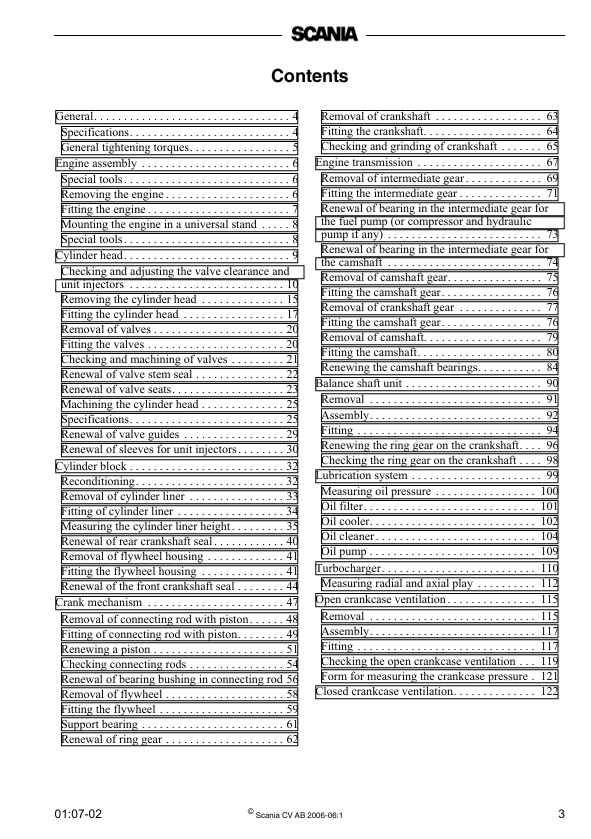JCB Scania Industrial Engine: Work Description and Specifications