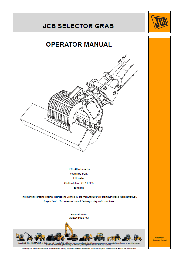 JCB Selector Grab Operator Manual PDF: Complete Guide