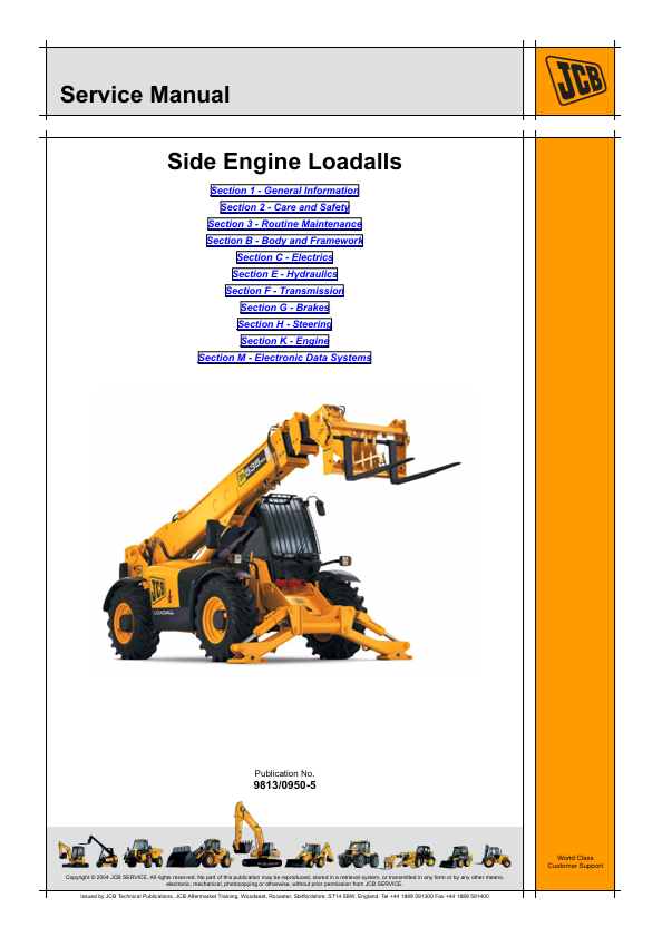 JCB Side Engine Loadall Service Manual Download